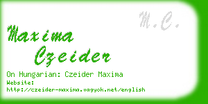 maxima czeider business card